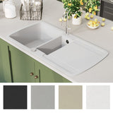 Granite Kitchen Sink Double Basins White 144855