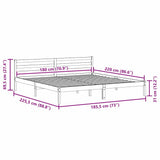 Bed Frame White 225.5 x 185.5 x 69.5 cm Solid Pine Wood 869785
