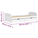 Day Bed with 2 Drawers without Mattress "IRUN" White 90x200 cm 3185208
