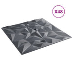 ZNTS Wall Panels 48 pcs Grey 50x50 cm XPS 12 m² Amethyst 4100053
