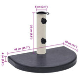 Umbrella Base Black 40x28x4 cm Granite 313668