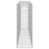Arched Gabion Baskets 5 pcs 400x50x140/160 cm Galvanised Iron 3145985