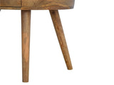 Solid Wood Nordic Circular Shaped Bedside, 1 Drawer B2743P402958