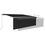 ZNTS Manual Retractable Awning with Blind 4.5x3m Anthracite 3069319