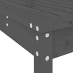 9 Piece Garden Bar Set Grey Solid Wood Pine 3157789