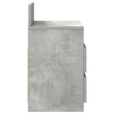 Bedside Cabinet with 2 Drawers Concrete Grey 40x33x60 cm 858566