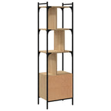 Bookcase with Door Sonoma Oak 44.5x30x154.5 cm Engineered Wood 833354