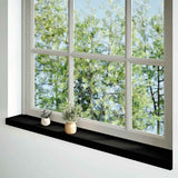 Window Sills 2 pcs Brown Black 140x15x2 cm Solid Wood Oak 4009171
