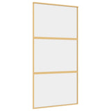 Sliding Door Gold 102.5x205 cm Clear ESG Glass and Aluminium 155150