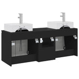 Bathroom Cabinet Set 3 pcs Black 49.5 x 41 x 62.5 cm 3405648