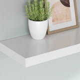 Floating Wall Shelves 4 pcs White 80x23.5x3.8 cm MDF 323816