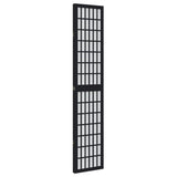 Room Divider 3 Panels Black Solid Wood Paulownia 358768