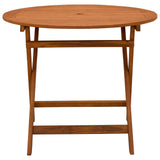 Folding Garden Table Brown 90 x 75 cm Solid Eucalyptus Wood 42032421
