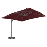 Cantilever Garden Parasol with Aluminium Pole Bordeaux Red 400x300 cm 312315