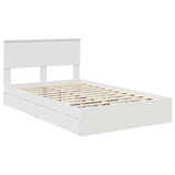 Storage Bed with Headboard White 120 x 200 cm Engineered Wood 3408480