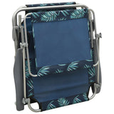 Outdoor Sunbed Leaf print Steel frame One size Foldable 310338
