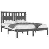 3103955 Bed Frame without Mattress Grey Solid Wood 200x200 cm