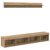 TV Wall Cabinet Set 5 pcs Artisan Oak Engineered Wood 3402953