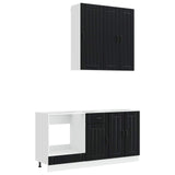 Kitchen Unit LUCCA 5 pcs Black Engineered Wood 3438266