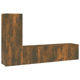 3 Piece TV Cabinet Set Smoked Oak Engineered Wood 3120257