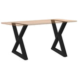 Dining Table Legs 2 pcs Black 80x cm Steel 4012728