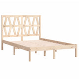 Bed Frame Natural Pine Solid Pine Wood Double Bed Frame 3103993