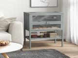 Wooden Hamster Cage 3 Tier House w/ Storage Shelf, Openable Top for Gerbils, Grey T3398P350015