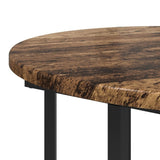 ZNTS Side Table Set of 2 - Old Wood and Metal 869718