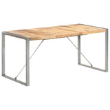 Dining Table 160x80x75 cm Solid Rough Mango Wood 321563
