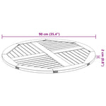 Table Top 90x2.2 cm Round Solid Wood Acacia 4004251
