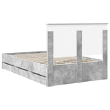 Bed Frame with Drawer Concrete Grey 120 x 190 cm Engineer Wood 3409478