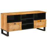 TV Cabinet with Drawer Brown 100 x 33 x 46 cm Solid Mango Wood 4018062