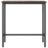 Table Smoked Oak 100 x 40 x 100.5 cm Engineered Wood and Steel 873740