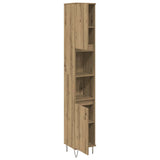 Bathroom Cabinet Artisan Oak 30x30x190 cm Engineered Wood 857203