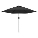 Garden Parasol with Metal Pole 300 cm Anthracite 44499