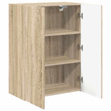 TV Wall Cabinet Sonoma Oak 59.5 x 31 x 80 cm Engineered Wood 892361