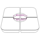 4 Piece Parasol Base Set for Cross Stand Parasol 100 kg PP 847445