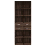 Highboard Brown Oak 70x42.5x185 cm Engineered Wood 3281468