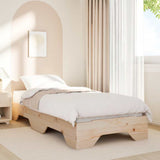 Bed Frame No Mattress Stackable 75x190 cm Small Single Solid Wood 859211
