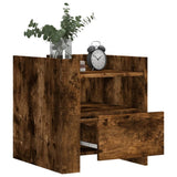 Bedside Cabinet Smoked Oak 45x50x50 cm Engineered Wood 848280
