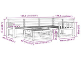 Outdoor Sofa Set 5 pcs Natural Solid Acacia Wood 3366352