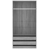 Wardrobe Grey Sonoma 100x50x200 cm Engineered Wood 815346
