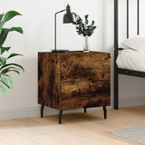 Bedside Cabinet Smoked Oak 40x35x47.5 cm Engineered Wood 827350