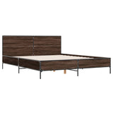 Bed Frame without Mattress Brown Oak 135x190 cm Double 3280031
