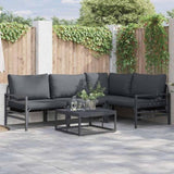 Garden Sofa Set with Cushion 6 pcs Anthracite Steel 3378987