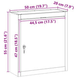 Tool Cabinet with Shelf Black and Grey 50 x 20 x 55 cm Steel 4103469