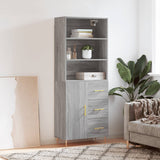 Highboard Grey Sonoma 69.5x34x180 cm Engineered Wood 3189435