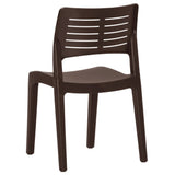 Garden Chair Set of 2 Mocha Polypropylene Standard Ergonomic 317730