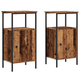 Bedside Cabinets 2 pcs Old Wood 41x31x80 cm Engineered Wood 857247