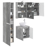 Bathroom Cabinet Set 5 pcs Concrete Grey 50 x 14.5 x 70 cm 3407290